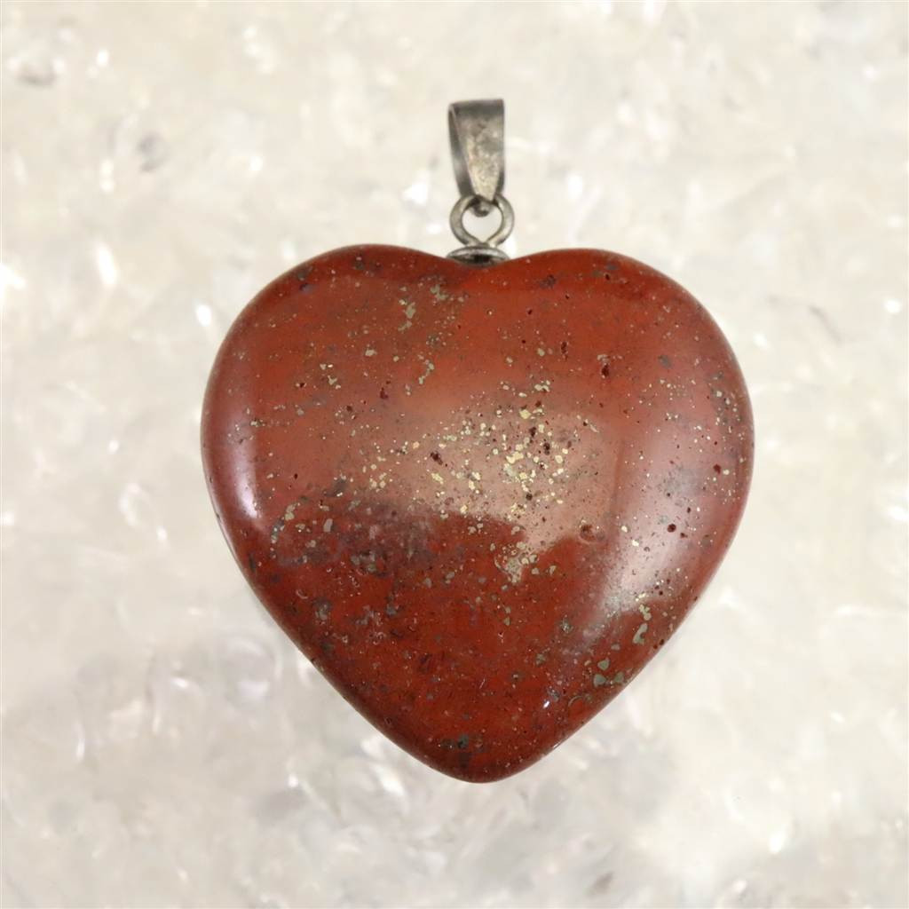 H&E社 レッドファイアアゼツライト  25mmハート ペンダント   6.1g #75402