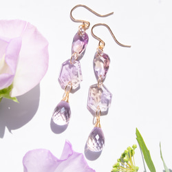 アメトリン（ファセットカット・バックフラワーカービング・ドロップ