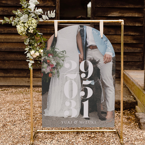 アーチ型ウェルカムボード │結婚式 ウェディング 写真 ウェルカム