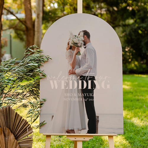 アーチ型ウェルカムボード ウェディング │文字入れ無料 ウェルカム