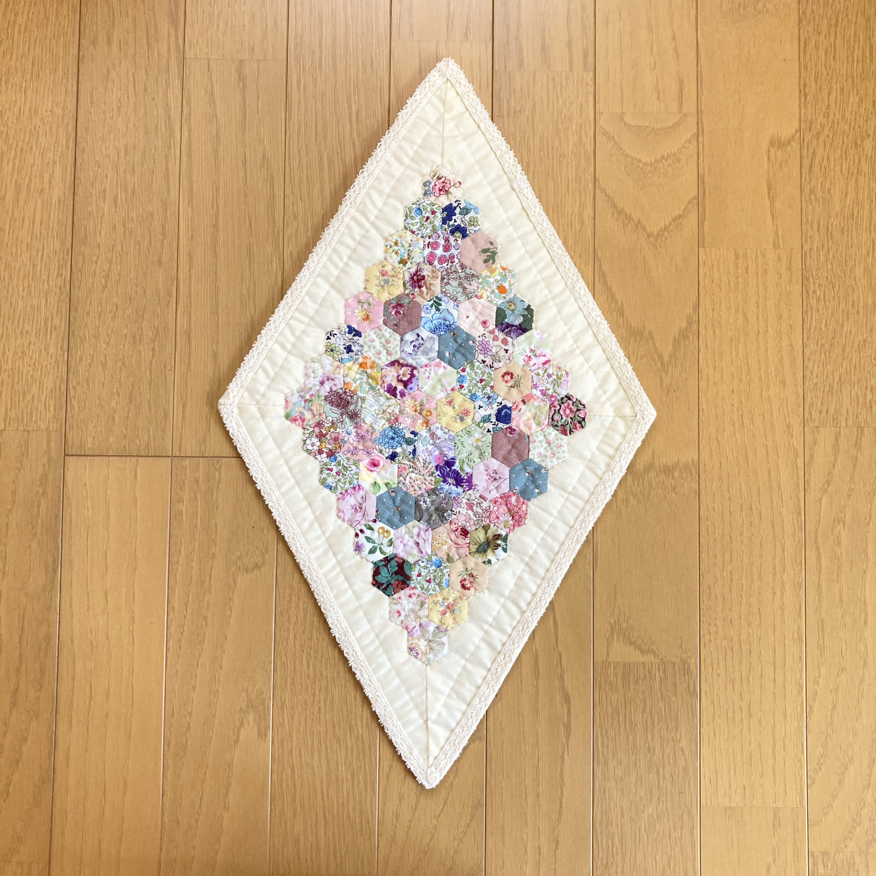 オクタゴンの菱形タペストリー パッチワークキルトタペストリー