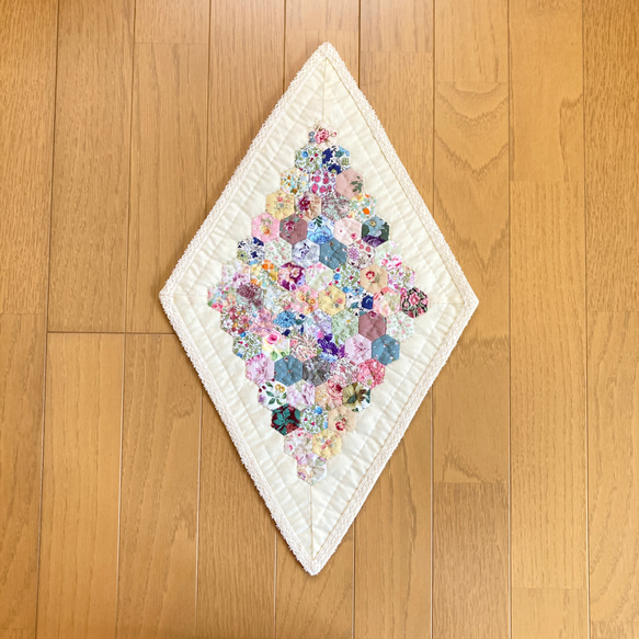 オクタゴンの菱形タペストリー パッチワークキルトタペストリー