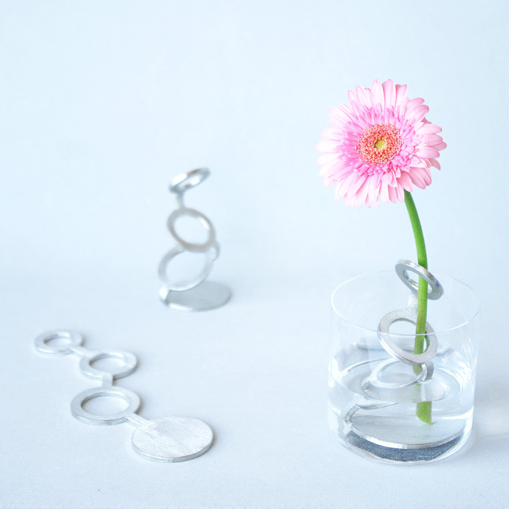 【錫の花留め（一輪挿し）】abuku◎花◎新築祝い◎引越し祝い◎新生活◎ギフト◎プレゼント