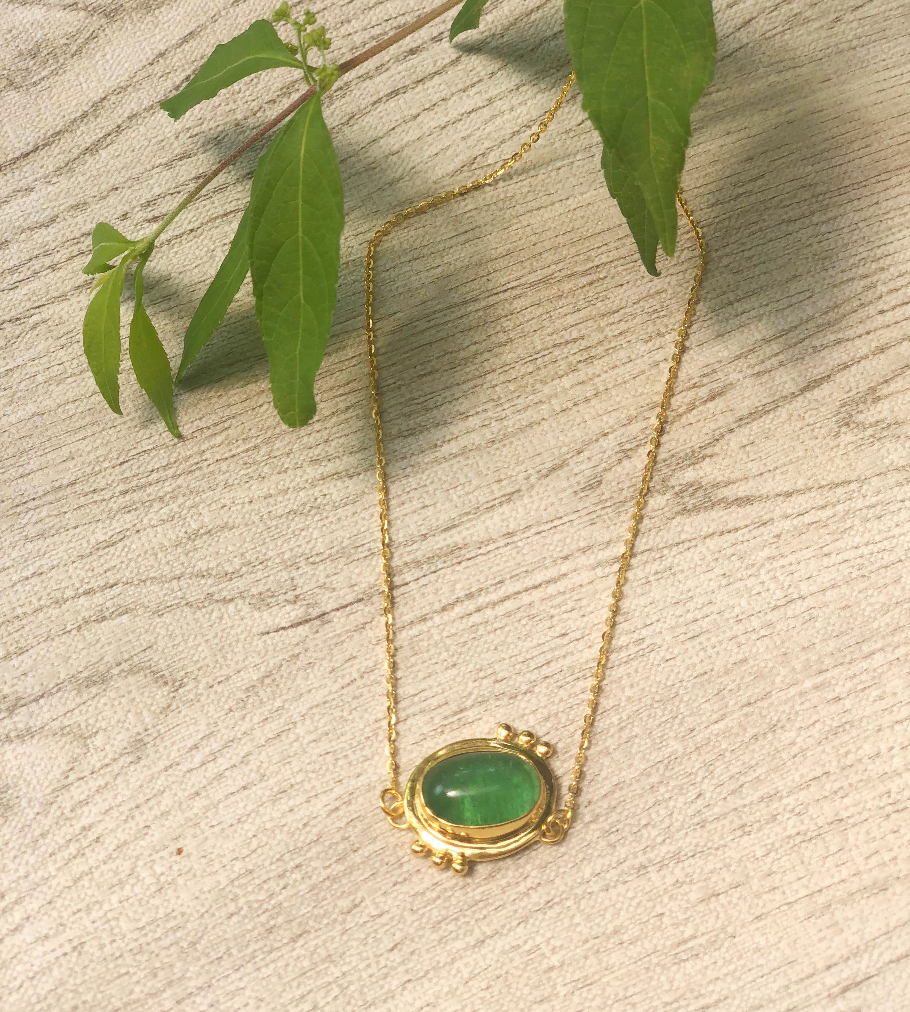 ネックレス 　翠の輝き〈Green glow〉★ネイチャシリーズ