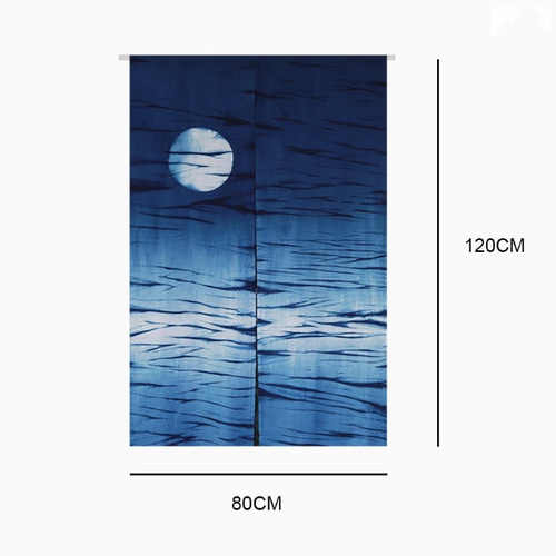 水月 草木染 手作り のれん ロング 間仕切りカーテン 暖簾 断熱