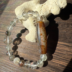 絶大な人気☆白龍眼天珠☆白玉髄☆水蓮花天珠☆キラキラ☆カット