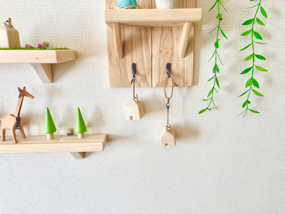 家のキーホルダー2個セット《 ナチュラル雑貨 》 4枚目の画像