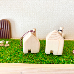 家のキーホルダー2個セット《 ナチュラル雑貨 》 2枚目の画像