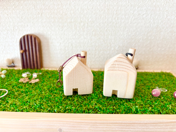 家のキーホルダー2個セット《 ナチュラル雑貨 》 2枚目の画像