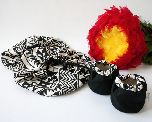 ウリウリケース ブラック×生成り フラダンス 楽器ケース その他バッグ