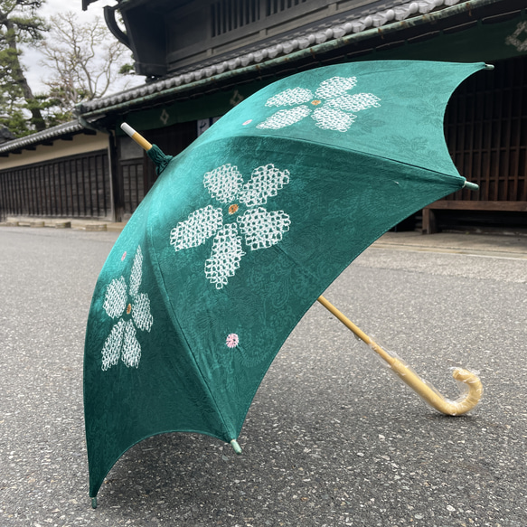 有松絞り　日傘 日傘 レディース 高級 日本製 有松 鳴海 絞り 雪花絞り 伝統工芸