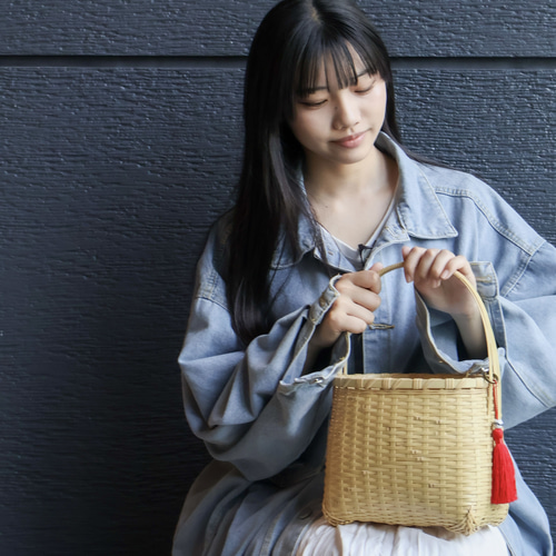 竹編 籠バッグ 日本製 大分産 受注生産 【代理販売です】 かごバッグ