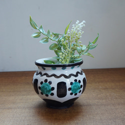 筒型の陶器 CAN001 マヨリカ焼き イタリア陶器 パスタ 調理器具