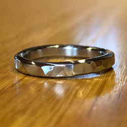 titanium ring silver rock チタン リング 指輪 1枚目の画像