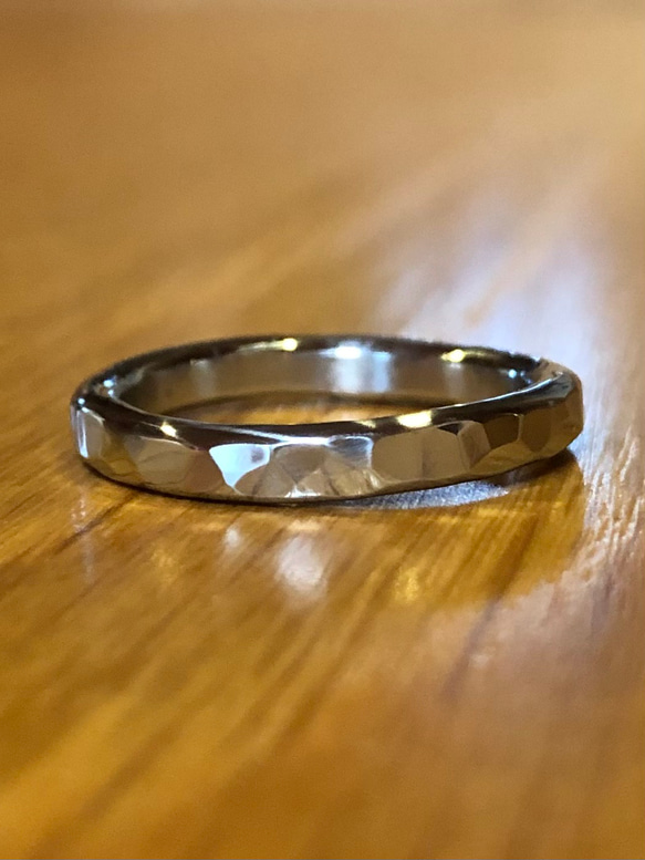 titanium ring silver rock チタン リング 指輪 1枚目の画像