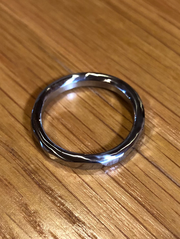 titanium ring silver rock チタン リング 指輪 5枚目の画像