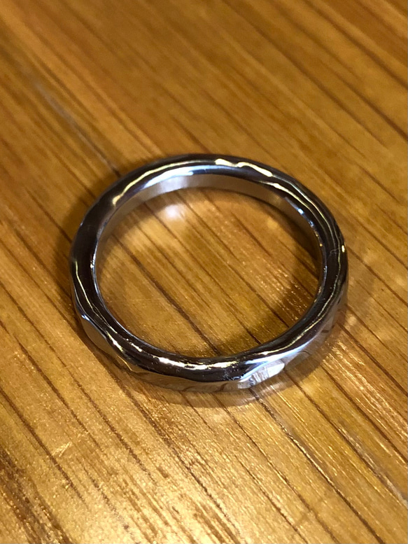 titanium ring silver rock チタン リング 指輪 4枚目の画像