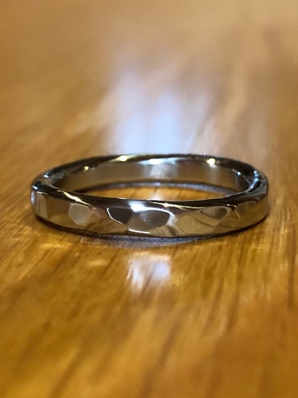 titanium ring silver rock チタン リング 指輪 2枚目の画像