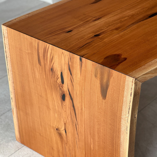 ケヤキテーブル ケヤキ L字型 ダイニングテーブル 一枚板テーブル 2065mm×910mm×700mm