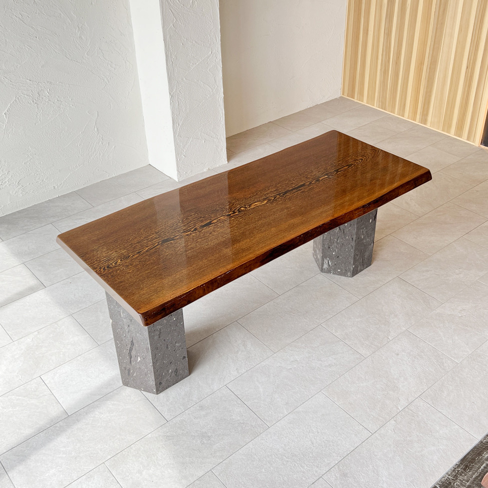 タガヤサン ダイニングテーブル 一枚板テーブル 1660mm×680mm×725mm 50mm