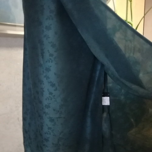 【日本製】S~3L ジャガード織 深緑 茶道お稽古用エプロン127100-70 日本製】S~3L 小花柄ジャガード織 深緑 茶道お稽古用エプロン