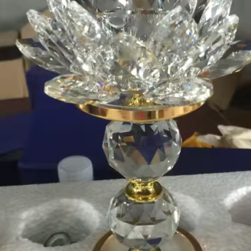 飾るアート】置物 インテリア キャンドルホルダー クリスタル