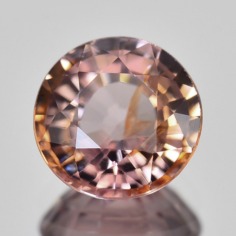 ソ付 オレンジピンク ジルコン 0.983ct ルース ラウンド