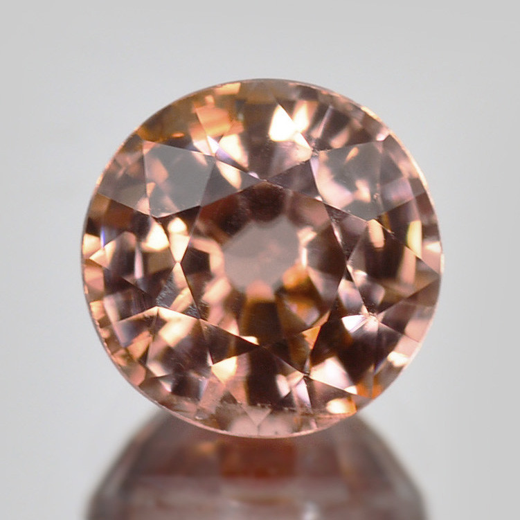 ソ付 ピンクオレンジ ジルコン 0.929ct ルース ラウンド