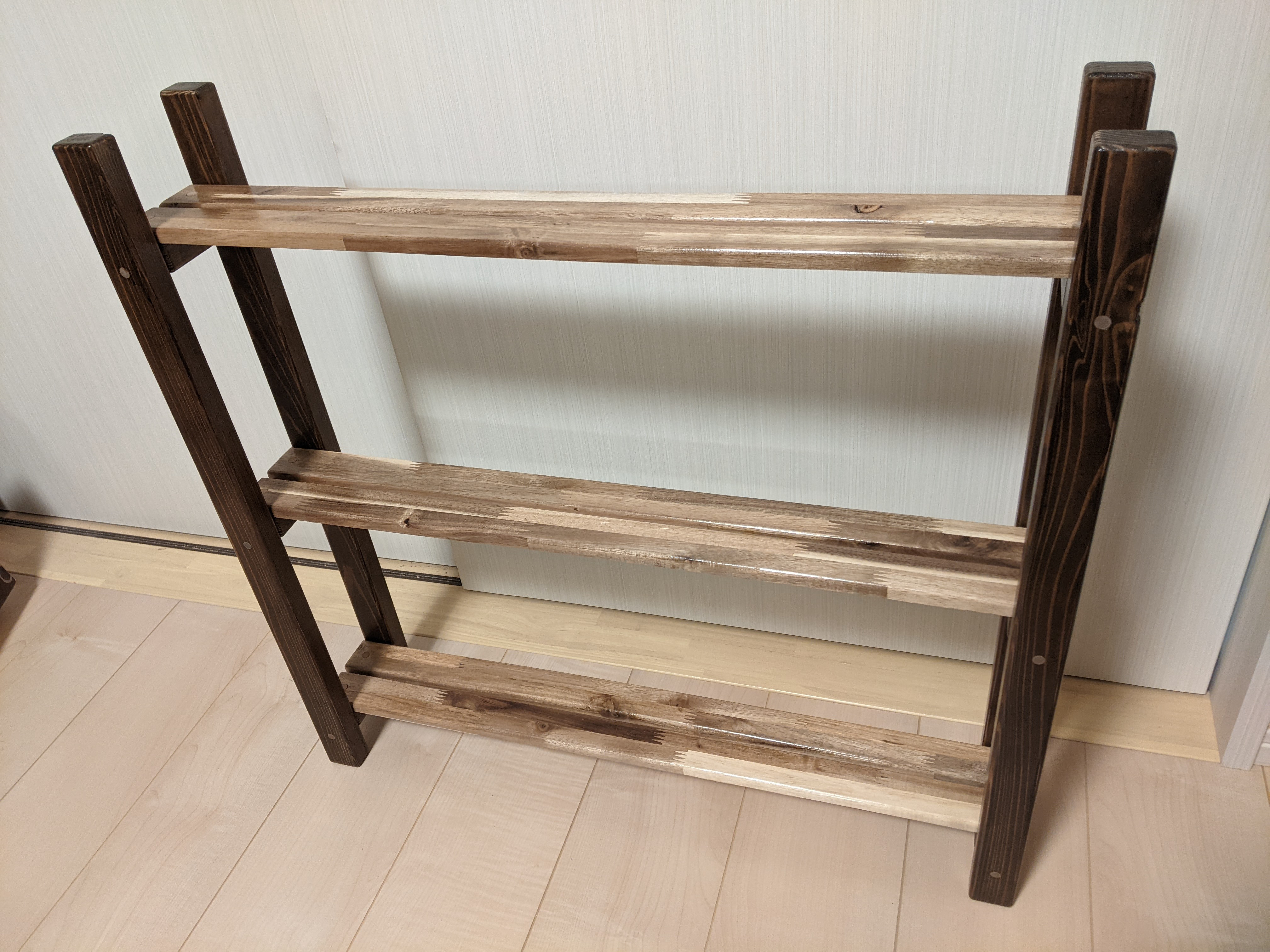 木製スリム収納ラック アン＆アンディ トールペイント