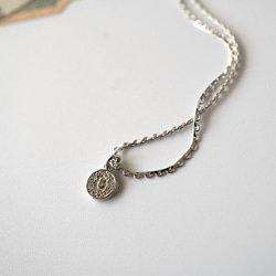 petite Lune レースネックレス　　コイン　メダル 4枚目の画像