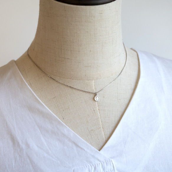 petite Lune レースネックレス　　コイン　メダル 5枚目の画像