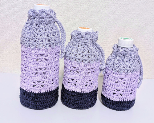 手編みペットボトルカバー350ml d8a3f84af43b19fc91e4d83d7f0b2d