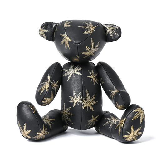 ENTRAMBI] 大麻 マリファナ柄 姫路レザー 本革 テディベア 高級