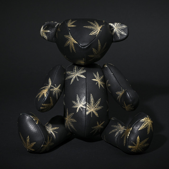 ENTRAMBI] 大麻 マリファナ柄 姫路レザー 本革 テディベア 高級