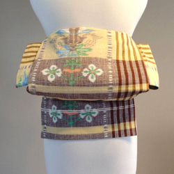 セール＊可憐な華紋 振袖用祝い帯 作り帯付け帯 胴巻き〜90cm