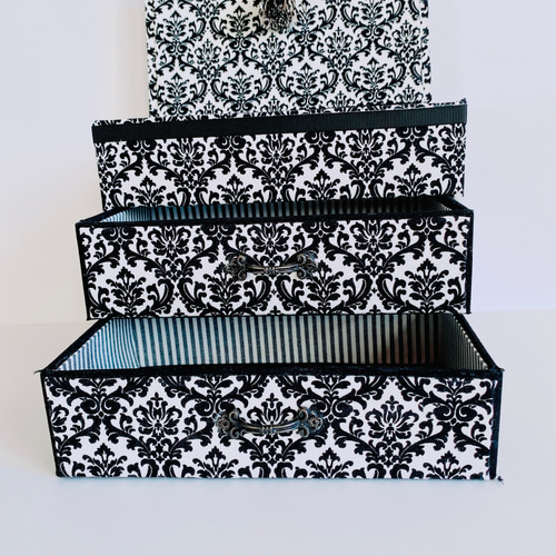 レターラック、引出し収納ボックス、カルトナージュ レターラック、引出し収納ボックス、カルトナージュ