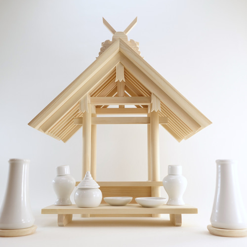 神棚《住吉社》神具7点セット モダン コンパクト 御札立て 住吉大社