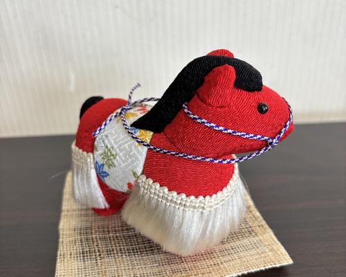 木目込み人形ーいちま ーー木目込み人形・開運招福うま（ちりめん） 2026年［午年］えと