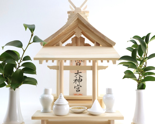 神棚《春日社》神具7点セット モダン コンパクト 御札立て 春日大社