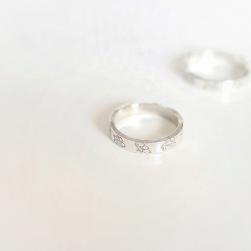 誕生花 (選べる4種)》フラットリング SV950 シルバー ピンキーリング