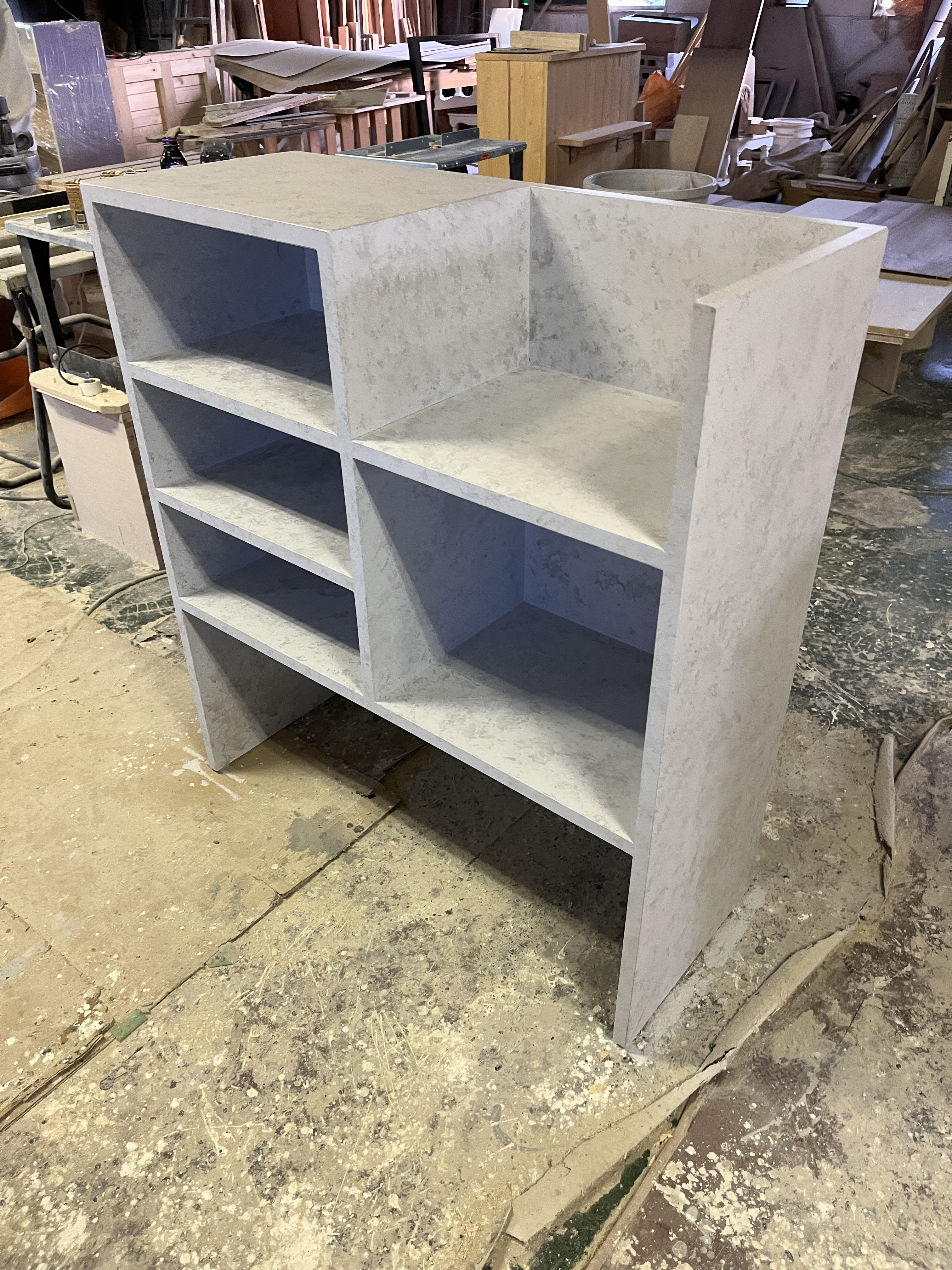 【石っぽい】レジカウンター　受付カウンター