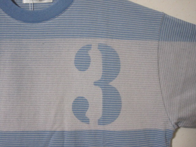 1点　バルーン　だぶるボーダー　ナンバー【３】透かし　リンガー　サックス　 オーバーサイズ／２ＷＡＹ／ボーダー／爽