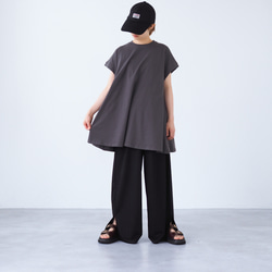 接触冷感 フレアオーバーTシャツ(半袖) 4枚目の画像