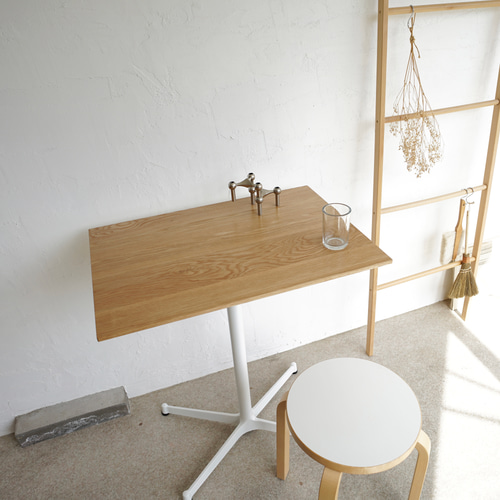 70cm×50cm/オーク無垢/カフェテーブル/高さ指定可/脚カラー選択/OAK