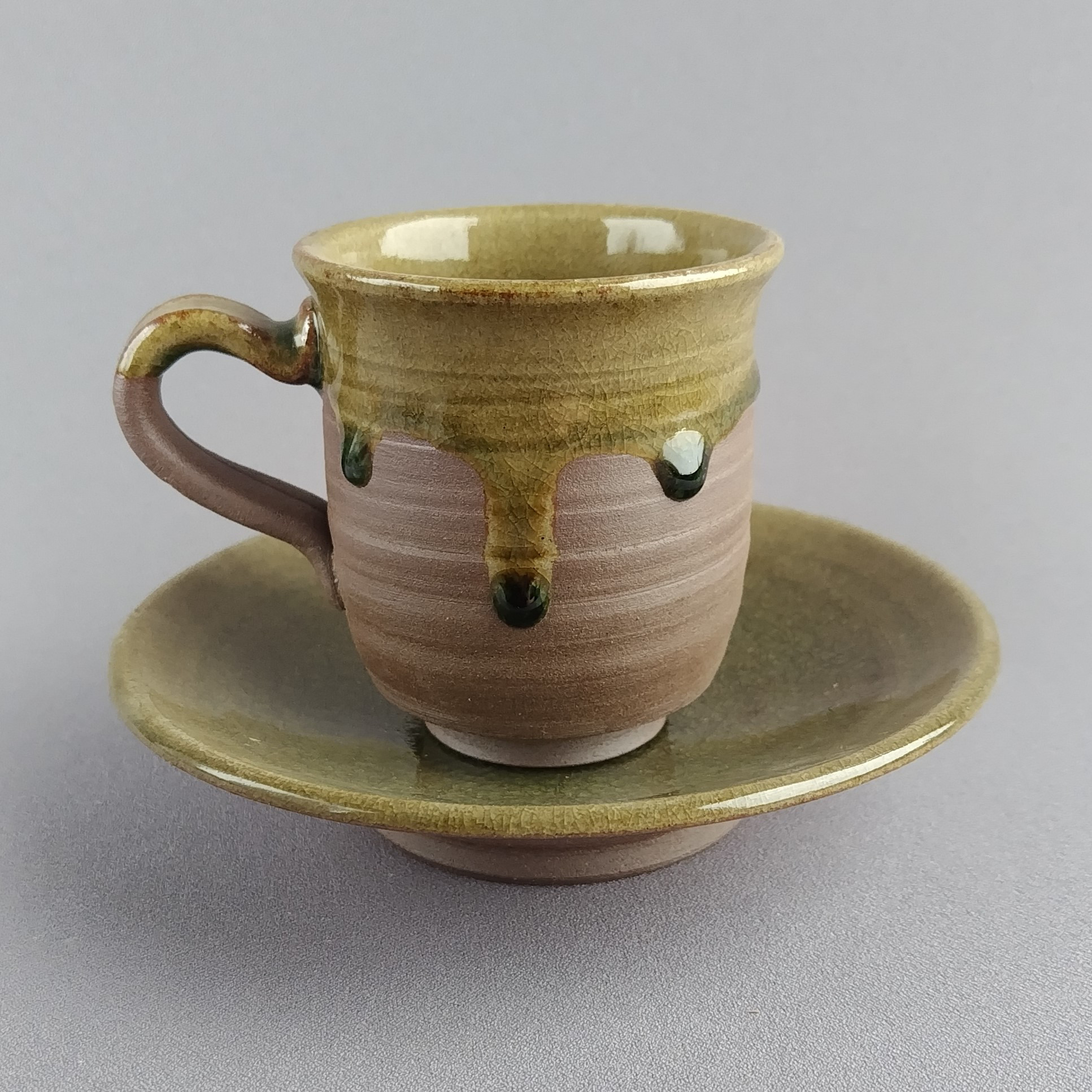 コーヒーカップ　ビードロ釉　【商品番号：00697】