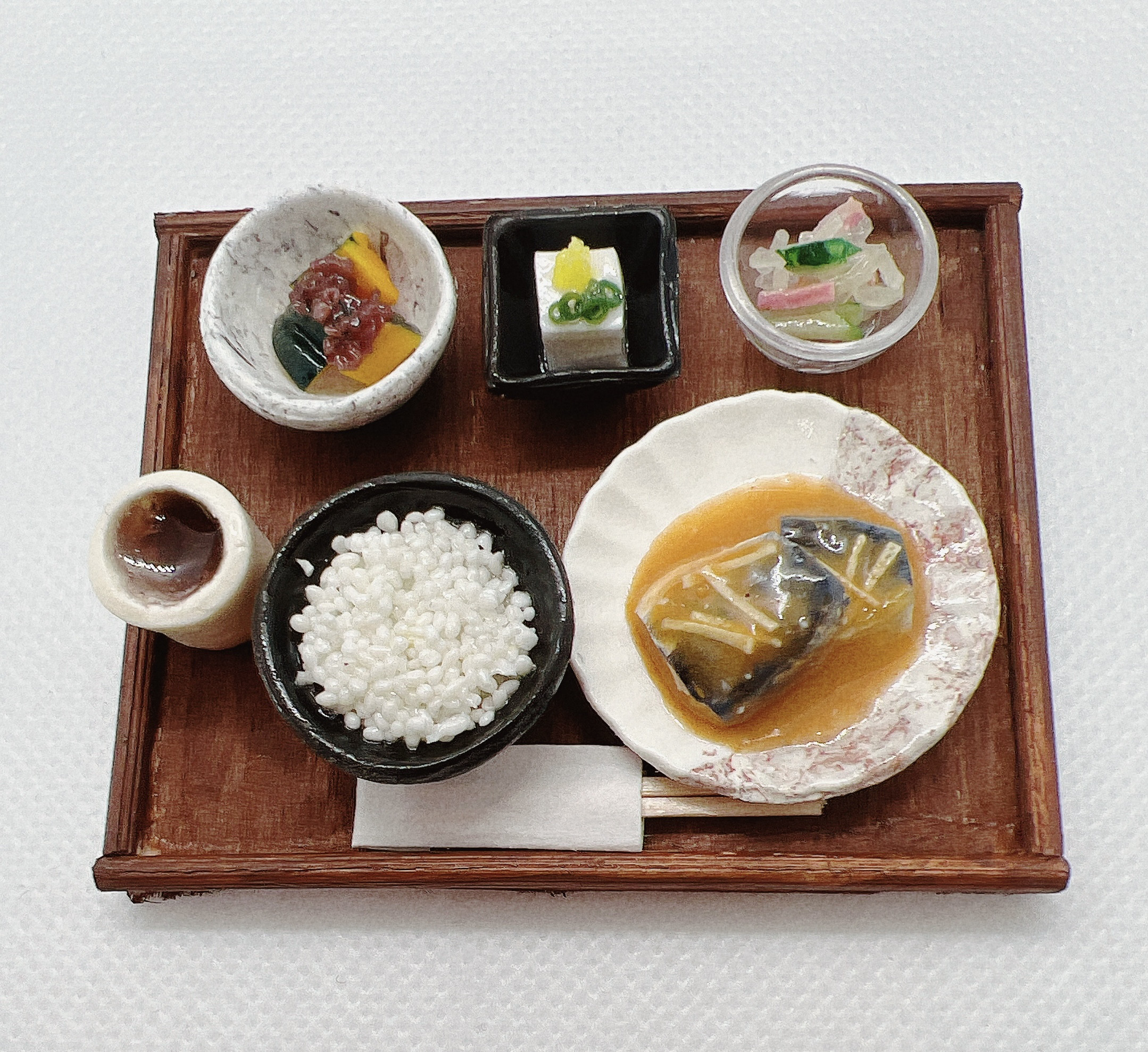 ミニチュア　鯖の味噌煮定食
