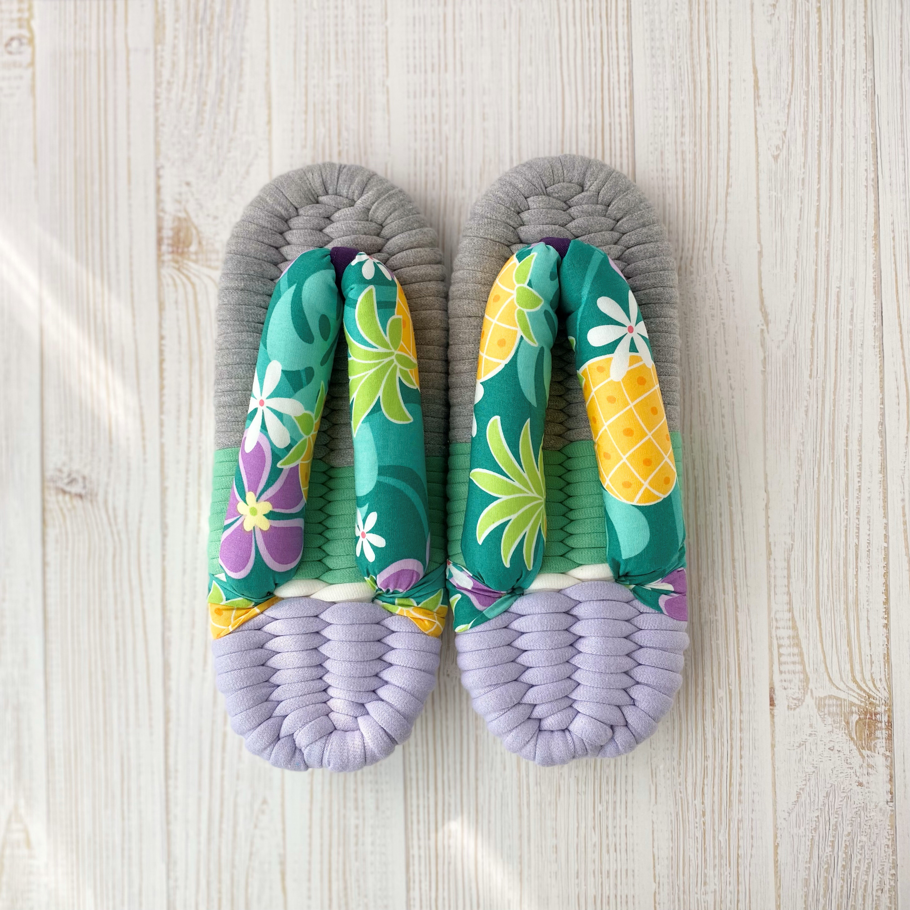 ハワイアン　布ぞうり　ルームシューズ　Mサイズ　ギフト　プレゼント コットン