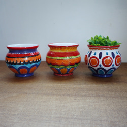 鉢カバー 8cm マヨリカ焼き シチリアnuova イタリア陶器 フラワー