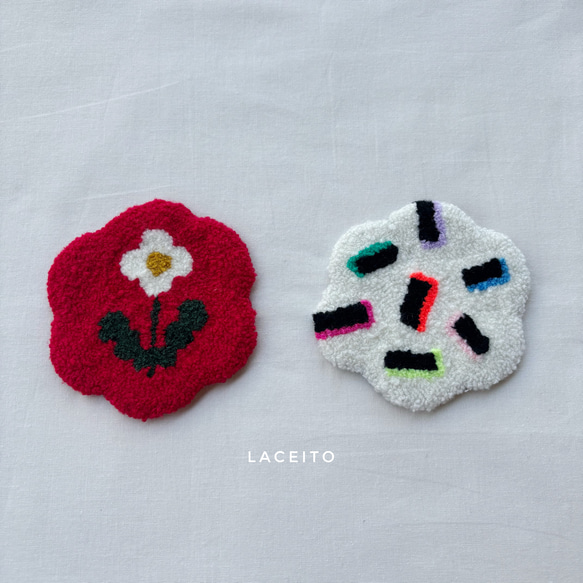 コースター インテリア 韓国風 パンチニードル 北欧 コースター