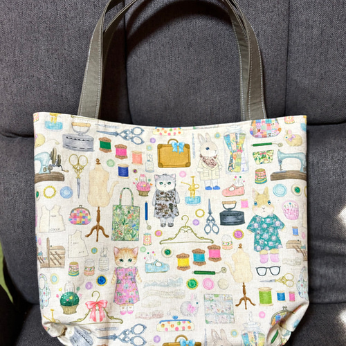 ⭐︎ユキエモン生地使用⭐︎ミニトートバッグ⭐︎ナチュラル感のある